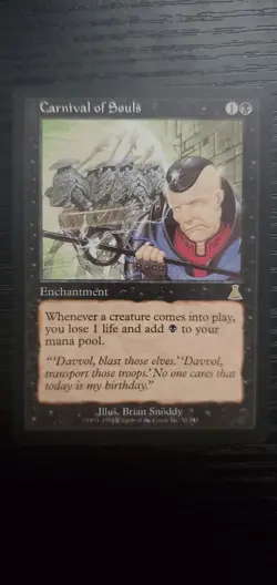 CARNIVAL OF SOULS Urza's Destiny #55 Magic the Gathering MTG - Unplayed - Image 1