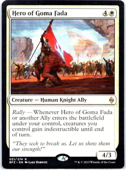 #31 Hero of Goma Fada Battle for Zendikar Rare - Image 1