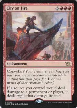 MTG City on Fire (135) | NM | March of the Machine {MOM} - Image 1