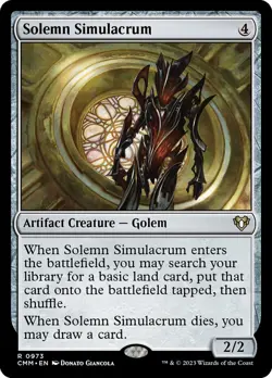 MTG Magic the Gathering Solemn Simulacrum (973/1173) Commander Masters NM - Image 1