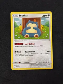 Snorlax 158/214 (Holo) Pokemon TCG- Sun & Moon Unbroken Bonds - Image 1