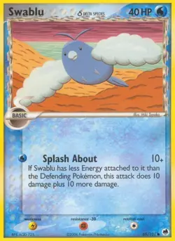 Swablu 65/101 ex Dragon Frontiers 2006 Pokemon TCG Non Holo Near Mint Condition - Image 1