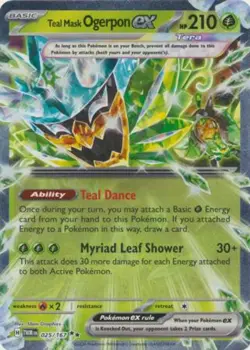Teal Mask Ogerpon EX 025/167 Pokemon TCG Scarlet & Violet Twilight Masquerade✅ - Image 3