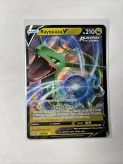 Holo Ultra Rare Rayquaza V #100/159 Crown Zenith Set Pokemon TCG - Image 3