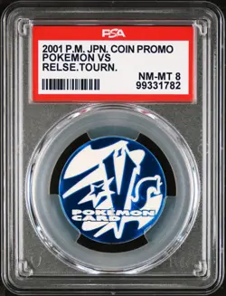 Pokemon 2001 PSA 8 NM-MINT VS Series Release Tournament Japanese Promo Coin - Image 1