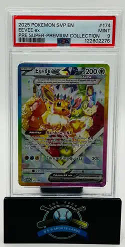 2025 POKEMON SVP EN-SVP PROMO #174 EEVEE EX PSA 9 PRE SUPER-PREMIUM COOLECTION - Image 1