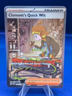 Clemonts Quick Wit 243/191 - Pokemon Surging Sparks Special Illustration Rare - Image 1