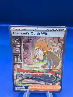 Clemonts Quick Wit 243/191 - Pokemon Surging Sparks Special Illustration Rare - Image 2