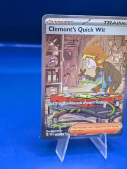 Clemonts Quick Wit 243/191 - Pokemon Surging Sparks Special Illustration Rare - Image 5