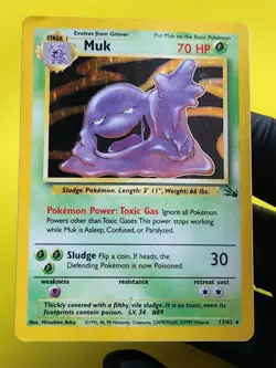Pokemon TCG WOTC Fossil Muk 28/62 Holo Rare Unlimited - Image 1