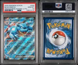 POKEMON SCR EN-STELLAR CROWN #030 BLASTOISE EX VENUSAUR/BLASTOISE EX P/C PSA 10 - Image 3