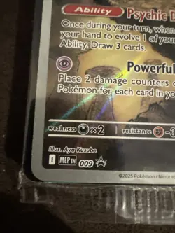 Alakazam 009 - Black Star Promo - ME01: Mega Evolution - Pokemon TCG NM (Sealed) - Image 3