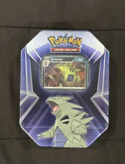 Pokemon TCG: Tyranitar Triple Whammy Collectors Tin - Factory Sealed - Image 1