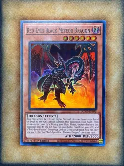 Yugioh Red-Eyes Black Meteor Dragon DUNE-EN095 Super Rare 1st Ed NM - Image 1