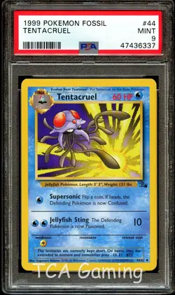 PSA 9 MINT Tentacruel 44/62 1999-2000 (Red Logo) Pokemon Card 337 - Image 1
