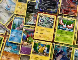 Lot of 252 Random Pokemon Cards - 14 Protective Card Sleeve Binder Sheets - Image 1