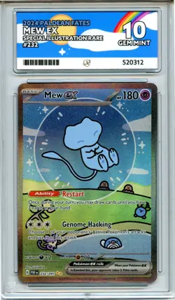 Mew EX 232/091 - Paldean Fates - Pokemon Card - ACE 10 - PERFECT SUBGRADES - Image 1