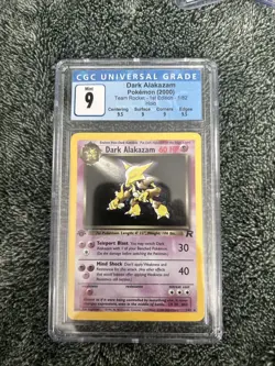 Pokemon Dark Alakazam 1st Edition Holo Rare Card Team Rockets Set 1/82 - Image 1