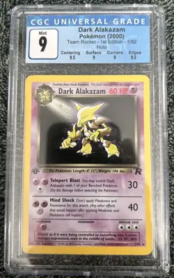 Pokemon Dark Alakazam 1st Edition Holo Rare Card Team Rockets Set 1/82 - Image 2