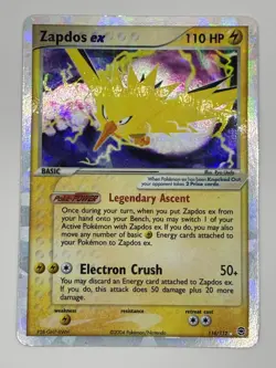 Pokemon Secret Rare EX Card - Zapdos 116/112 (Ex Fire Red Leaf Green) #116 NM - Image 1