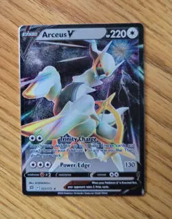 ARCEUS V STAR 123/172 AND ARCEUS V 122/172 METAL CARD POKEMON PROMO CARDS - Image 3