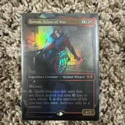 FOIL ROWAN, SCION OF WAR (BORDERLESS) Wilds Of Eldraine WOE Magic MTG MINT CARD - Image 1