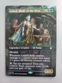 MTG Lathril, Blade of the Elves Foundations 0349 Borderless Rare - Image 1