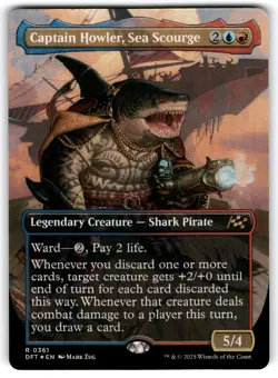 FOIL Captain Howler, Sea Scourge (Borderless) #361 Aetherdrift - Image 1