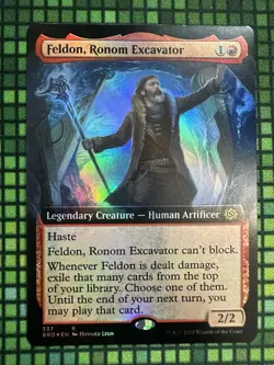 MTG Feldon, Ronom Excavator #337 Foil Extended Art Rare The Brothers’ War (BRO) - Image 2
