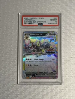 2025 Pokemon UMBREON EX #060/131 Surprise Box Prismatic Evolutions Stamp PSA 10 - Image 1