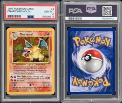 1999 Pokemon Base Set Unlimited Charizard Holo #4 PSA 10 Gem Mint New Cert - Image 3