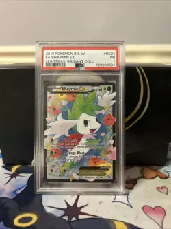 SHAYMIN EX RC21 2013 POKEMON LEGENDARY TREASURES RADIANT COLLECTION PSA 1 - Image 1