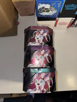 Pokemon TCG V HEROES Tins Set of 3 Espeon V, Sylveon V, And Umbreon V - Image 3