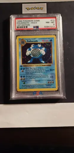 First Edition 1999 Pokemon Base Set 13/102 Poliwrath Holo PSA NM-MT 8 - Image 3