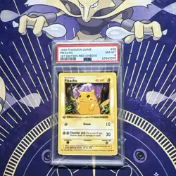 1999 Pokemon 1st Edition Base Set PIKACHU Red Cheeks 58/102 PSA 8 NM-MT - Rare - Image 1