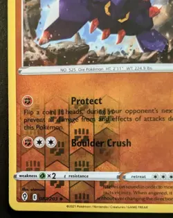 Boldore 087/203 Reverse Holo Uncommon Sword & Shield: Evolving Skies Pokemon TCG - Image 4
