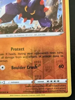 Boldore 087/203 Reverse Holo Uncommon Sword & Shield: Evolving Skies Pokemon TCG - Image 5