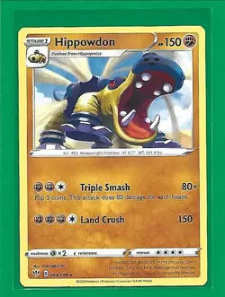 Pokemon TCG SWSH Darkness Ablaze Hippowdon #94/189 Regular Rare - Image 1