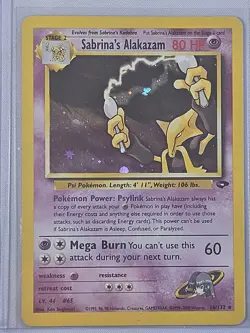 Sabrina's Alakazam Holo - Pokemon 2000 Gym Challenge #16 NM+ / NM-MT - Image 1