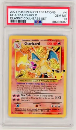 Pokemon Charizard Celebrations 4/102 Classic Holo Rare PSA 10 GEM MINT - Image 1