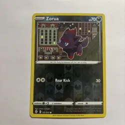 Zorua #102/203 Reverse Holo 2021 Pokemon Evolving Skies LP - Image 1