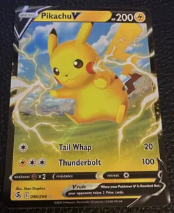 Pokemon Pikachu V 086/264 Fusion Strike Ultra Rare Holo NM - Image 1