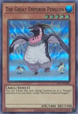 Yu-Gi-Oh Card - OP17-EN005 - THE GREAT EMPEROR PENGUIN (super rare holo) NM/Mint - Image 1
