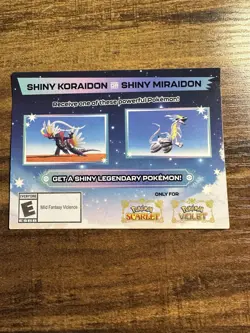 Shiny Koraidon or Shiny Miraidon Code Card - Image 1
