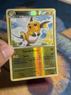 Raichu 33/90 Heart Gold Soul Silver Undaunted HGSS Reverse Holo Pokemon Card - Image 3