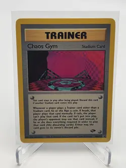 2000 Pokemon Gym Challenge Chaos Gym Trainer Stadium Card Rare 102/132 LP TCG - Image 1