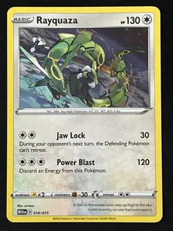 Rayquaza 014/015 New 2025 McDonalds Happy Meal Pokemon Dragon Discovery Card - Image 1