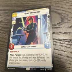 Star Wars Unlimited Luke Skywalker Jedi Knight Legendary Card SOR 051/252 - Image 1