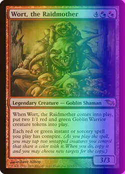 MTG Magic the Gathering Wort, the Raidmother (223/315) Shadowmoor LP FOIL - Image 1