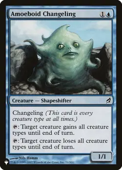 MTG Magic the Gathering Amoeboid Changeling (LRW-51/3034) The List LP - Image 1